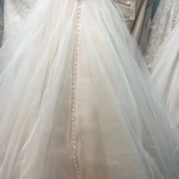 Sample BLUSH PINK Wedding Dress, BLING Prom Princess Disney Ballgown Cinderella - Picture 6 of 15